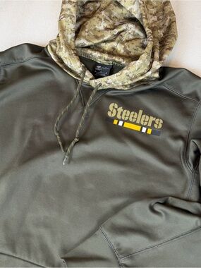 Nike Pittsburgh Steelers NFL Salute to Service Hoodie Mens Medium Army Green